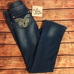 EUC Seven 7 Size 6 Slim Boot Jeans Detailed Pocket